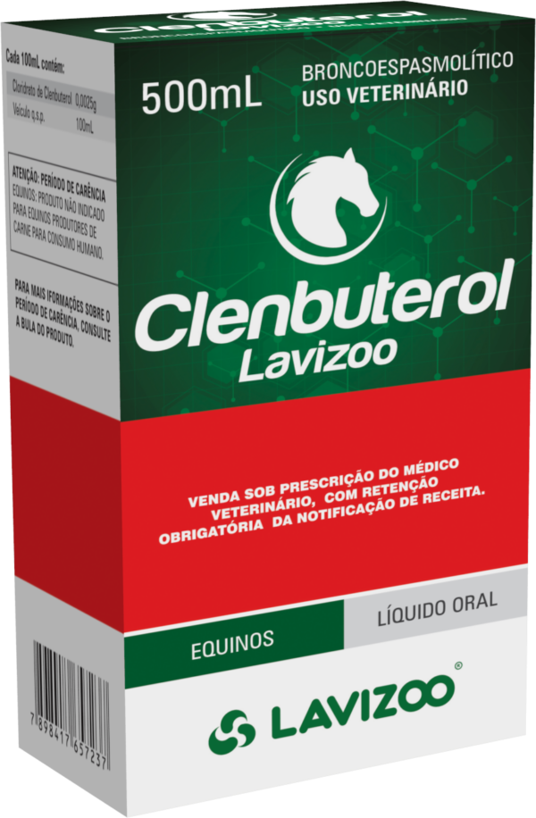 Clenbuterol Lavizoo 500ml ---- Venda Somente Com Receituário.