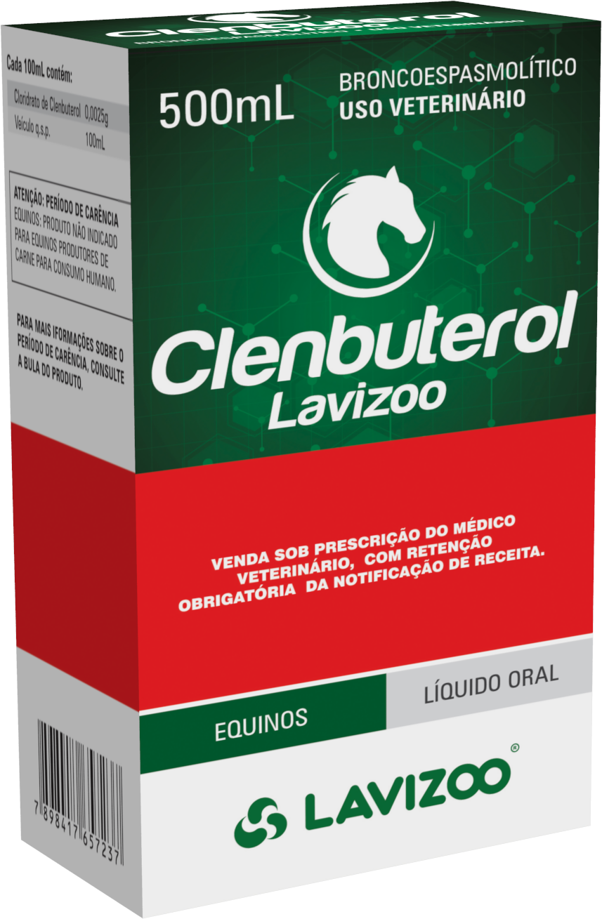 Clenbuterol Lavizoo 500ml ---- Venda Somente Com Receituário.